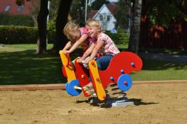 Federspielgert Motorrad mit Beiwagen