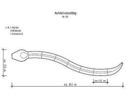 Schwanz-Rohling fr Mosaikschlange